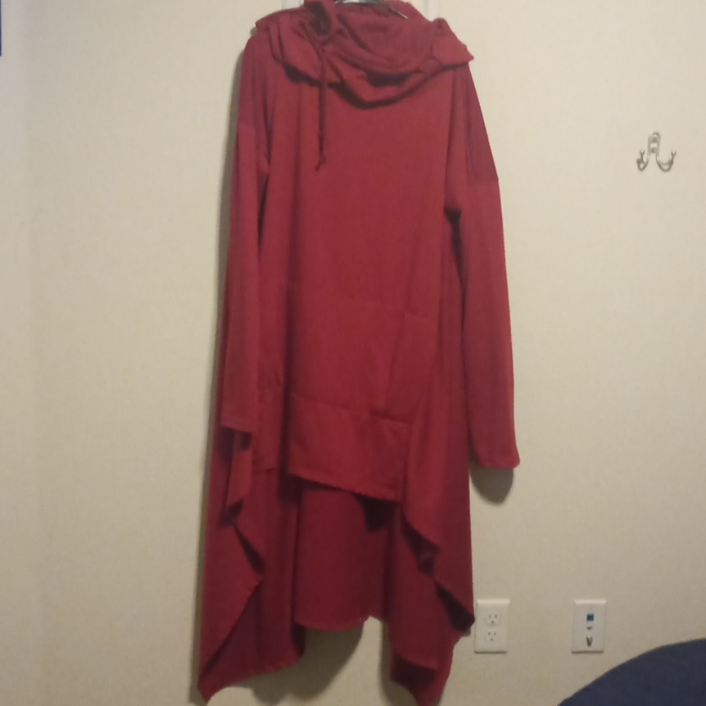 Long Draped Asymmetrical Coat